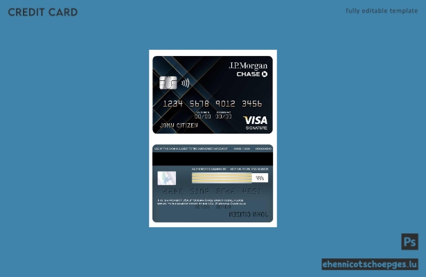 USA JP Morgan Chase Bank Visa Signature Card – Beispielvorschau